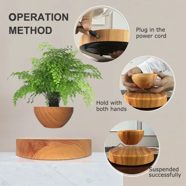 Magnetic Levitation Potted Aerial Ornaments Suspended Woodgrain Plant Bonsai Lamp Night Bedroom Fancy Lighting Table Light Kids 4 Magnetic Levitation Potted Aerial Ornaments Suspended Woodgrain Plant Bonsai Lamp Night Bedroom Fancy Lighting Table Light Kids 4